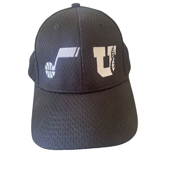 Quake City Caps Mens Black Hook & Loop Closure Mesh Utah Jazz NBA Hat One Size - Picture 7 of 8